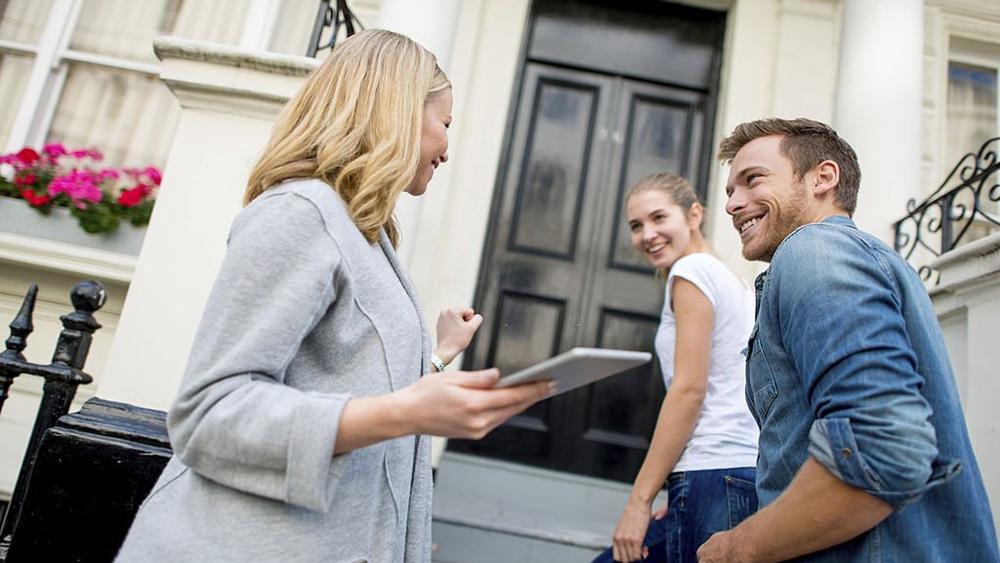 Couple buying a house