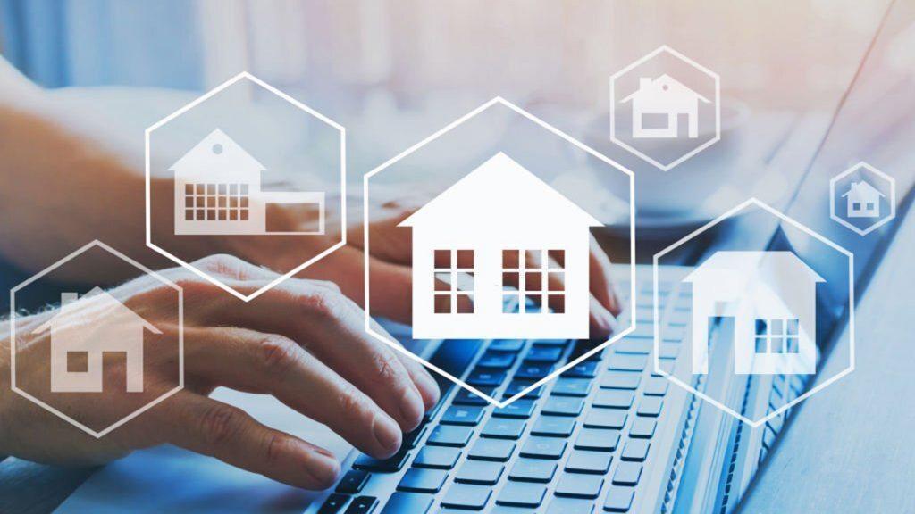 Searching online for finding real estate buy home