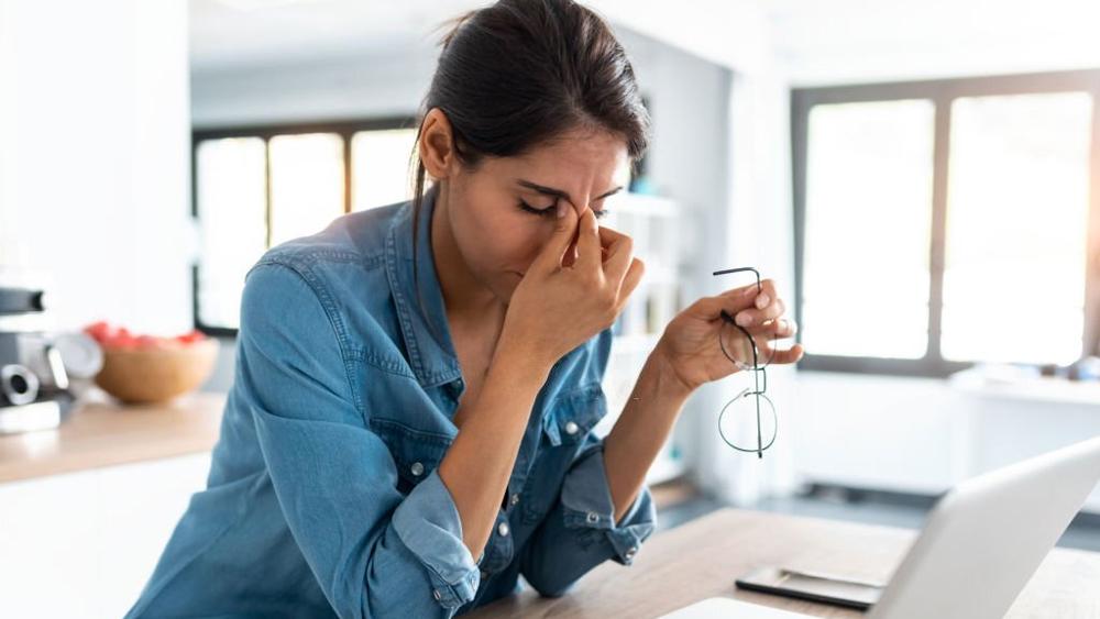 Stressed business woman